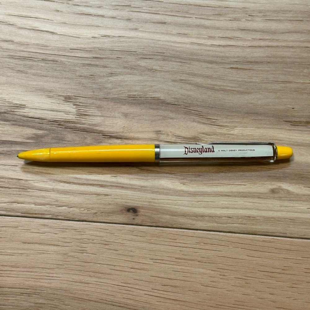Eskesen Disneyland Skyway Floaty Pen Yellow Walt Disney Productions Vintage
